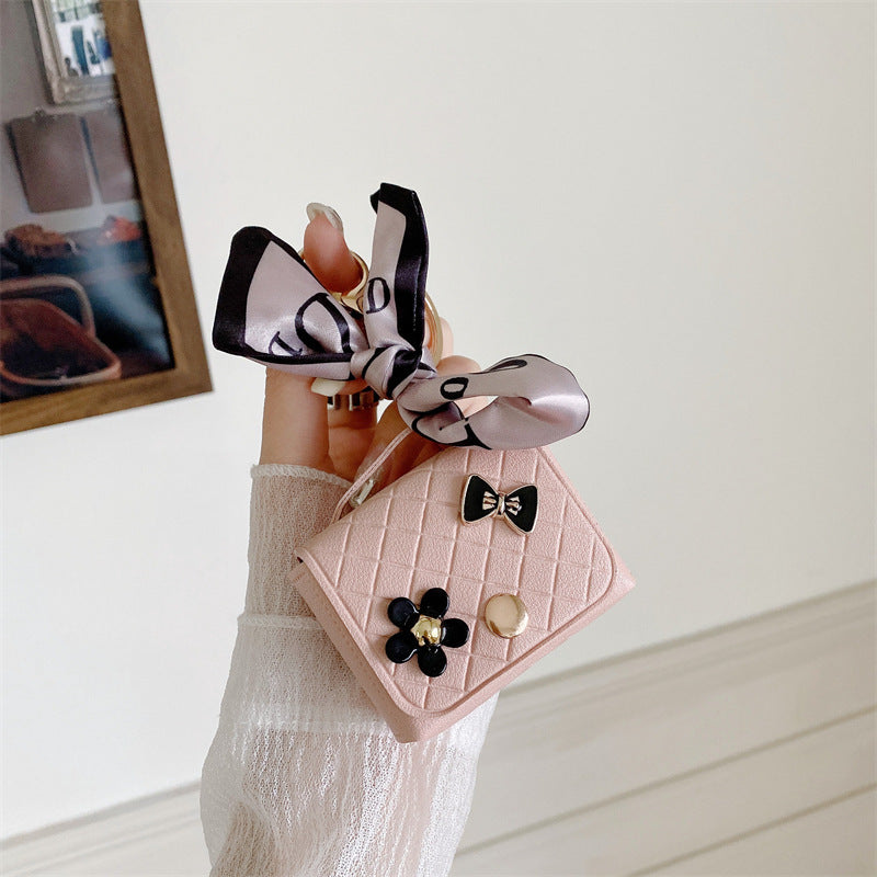 Korean Style Silk Scarf Earphone Bag