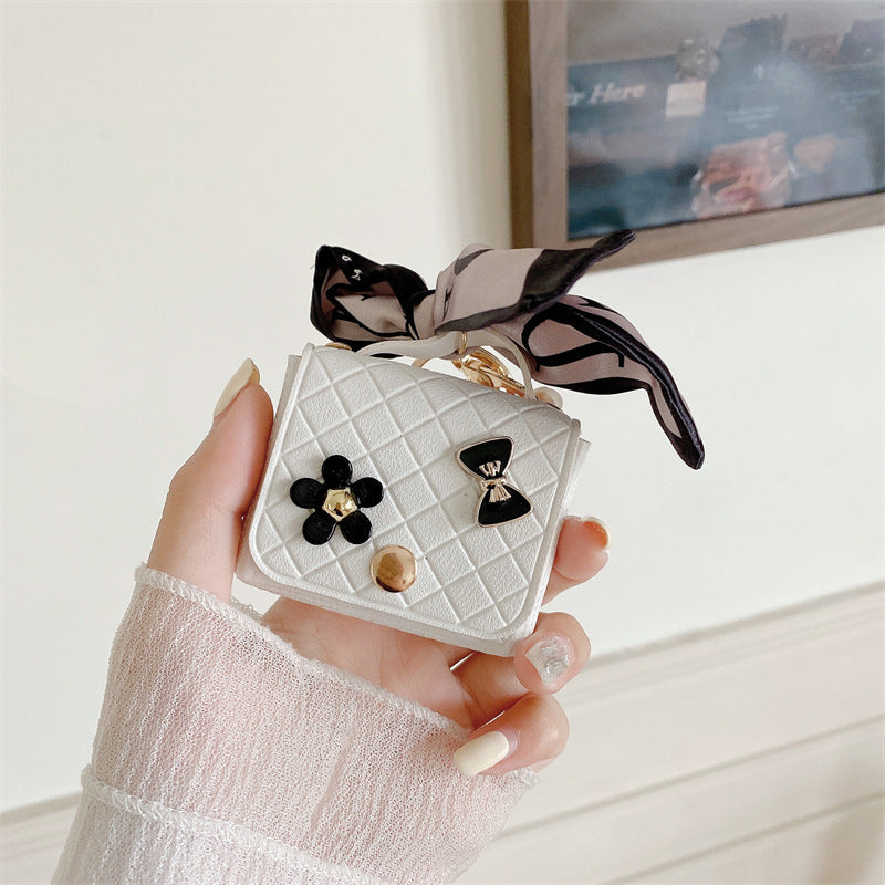 Korean Style Silk Scarf Earphone Bag