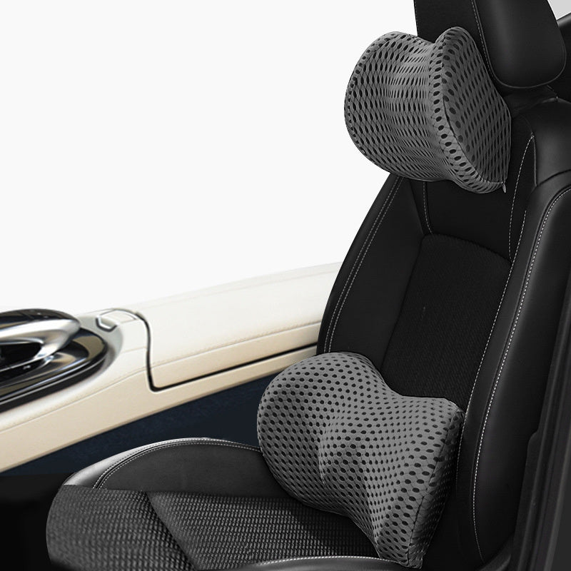 Memory Foam Car Headrest Lumbar Support Set
