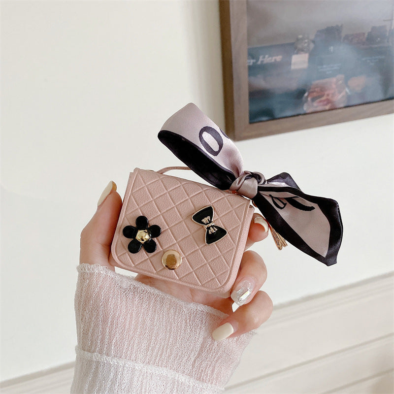 Korean Style Silk Scarf Earphone Bag
