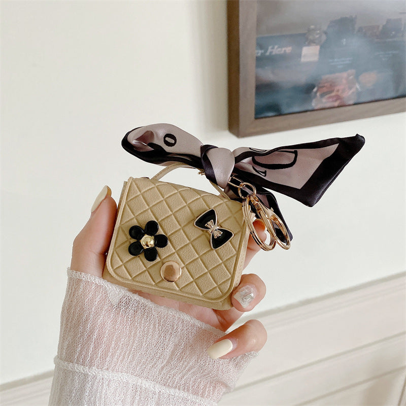 Korean Style Silk Scarf Earphone Bag