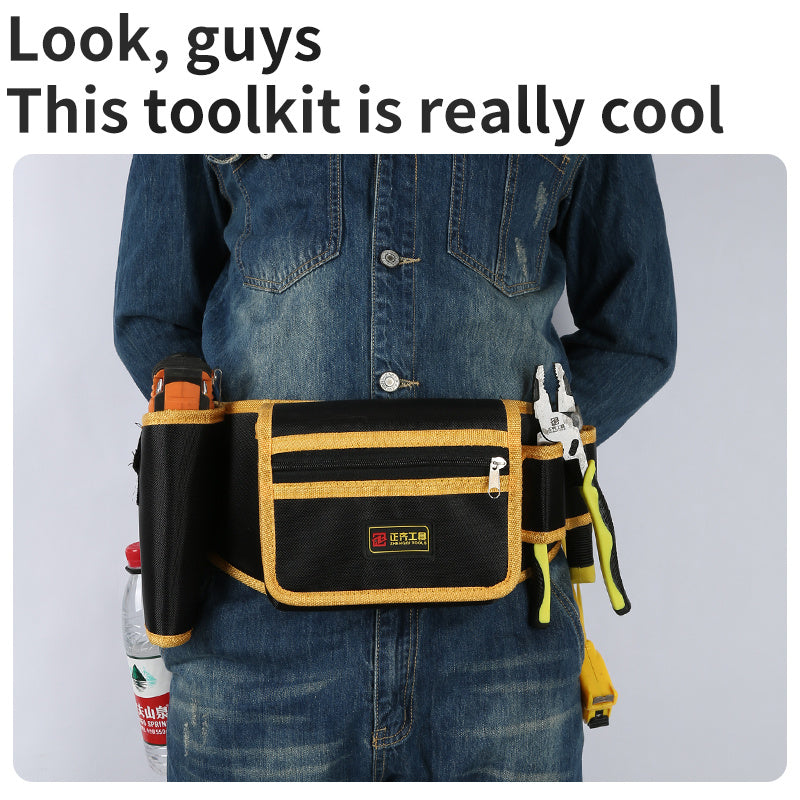 Electrician Tool Kit Special Portable Small Waist Bag Canvas Sturdy And Durable Waist Bag Belt Multi-function Storage And Repair Bag