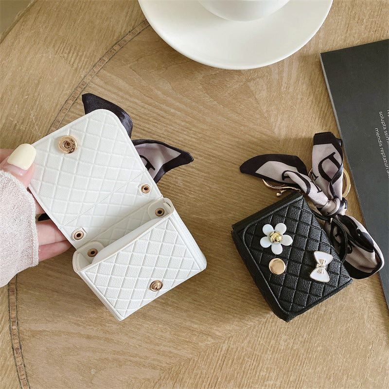Korean Style Silk Scarf Earphone Bag