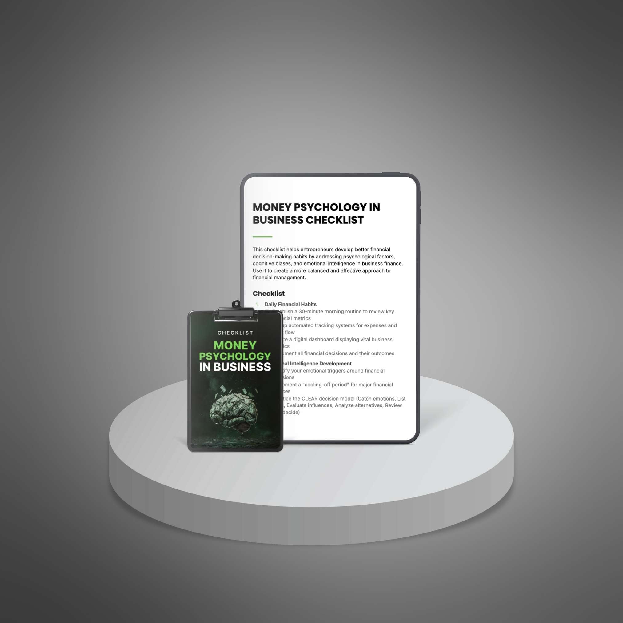Money Psychology in Business - Checklist