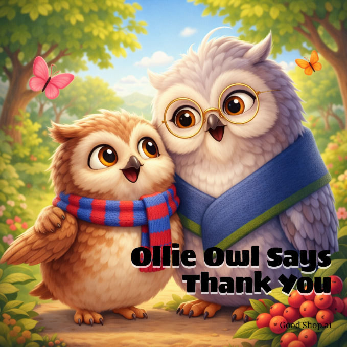 Ollie Owl Says Thank You
