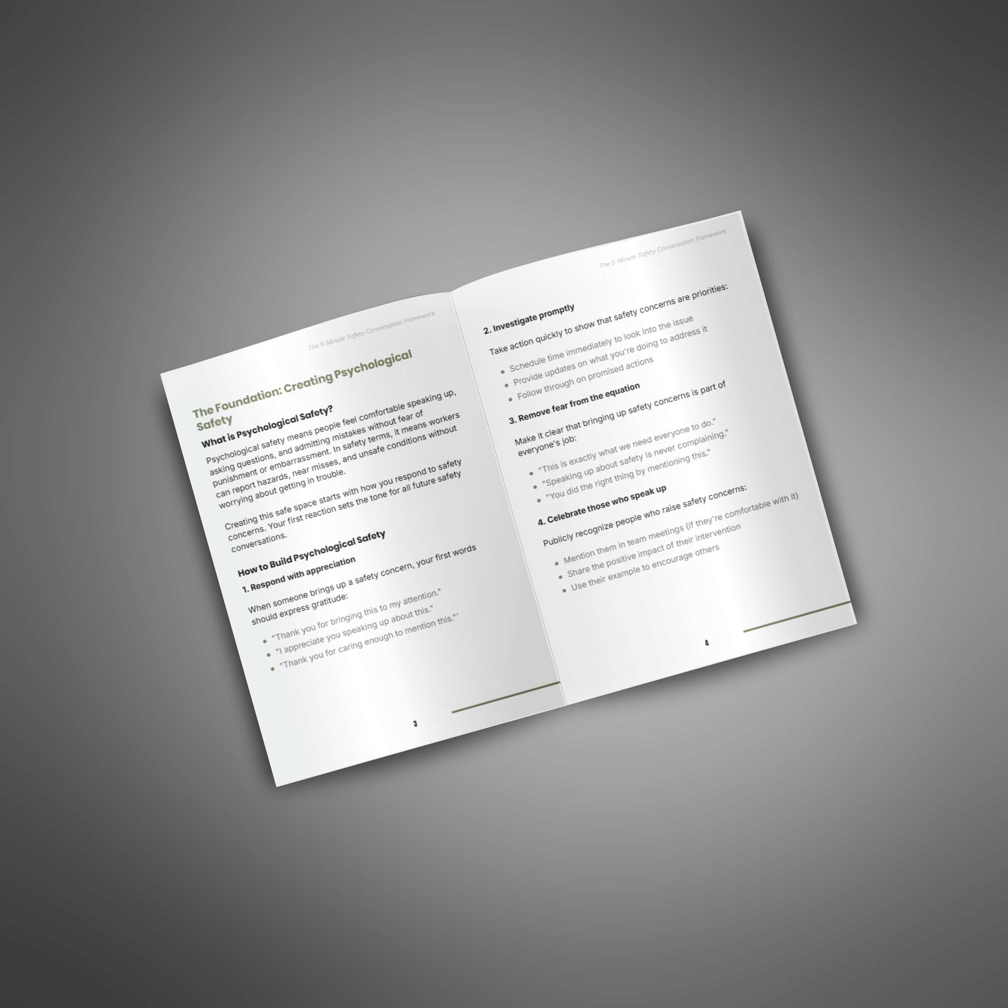 The 5-Minute Safety Conversation Framework