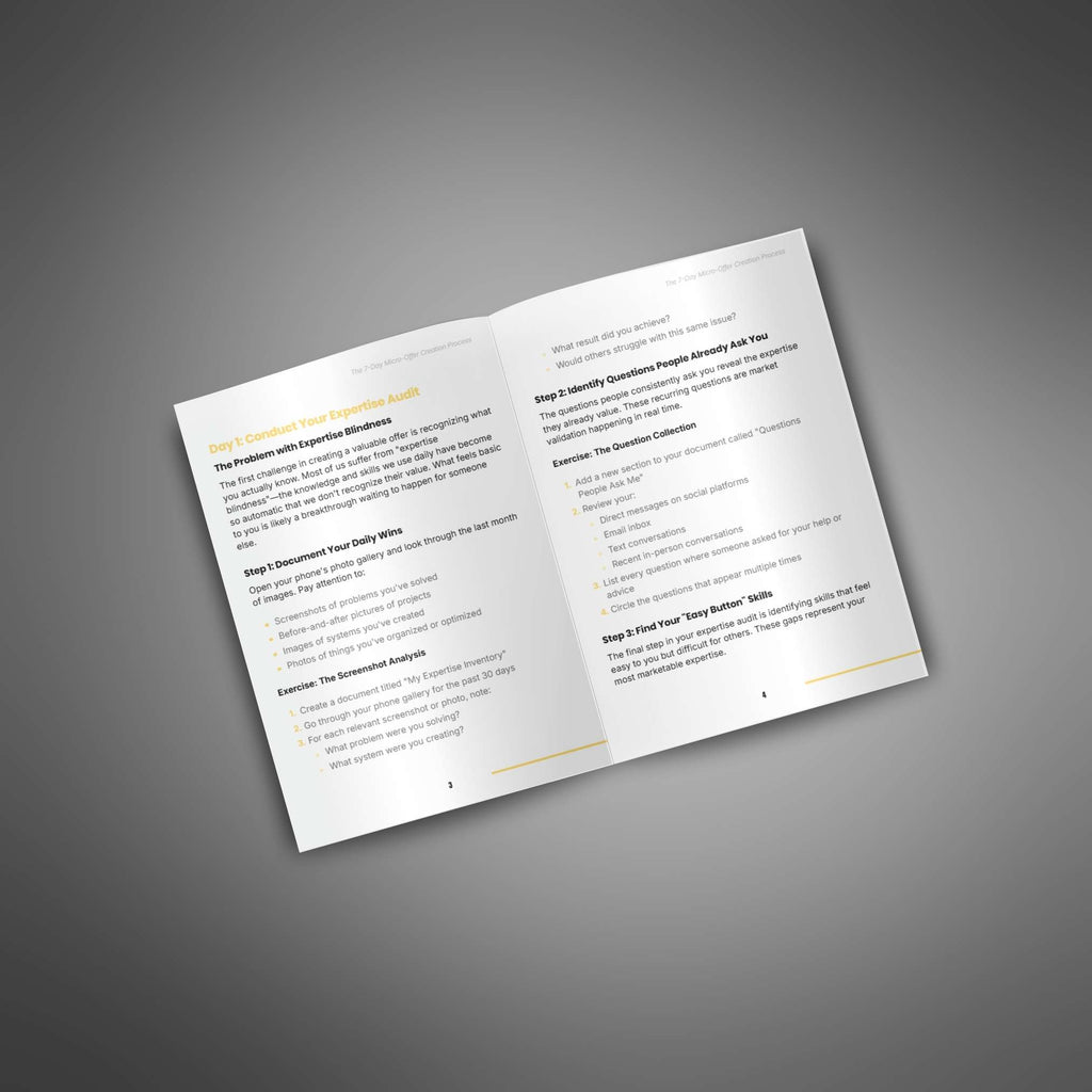 The 7-Day Micro-Offer Creation Process