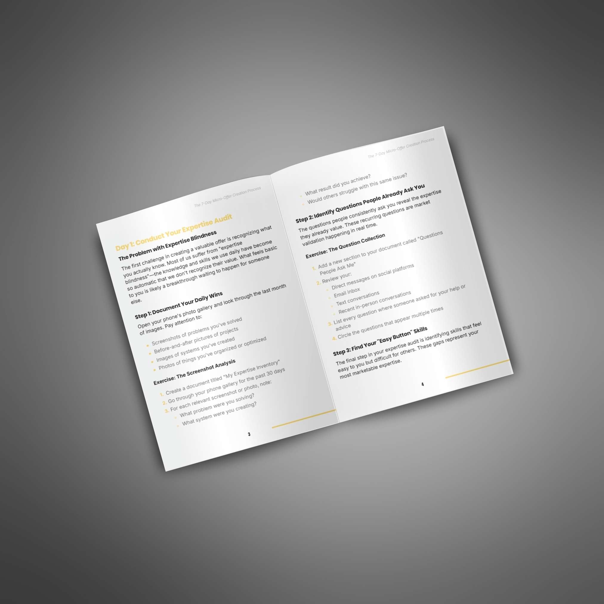 The 7-Day Micro-Offer Creation Process
