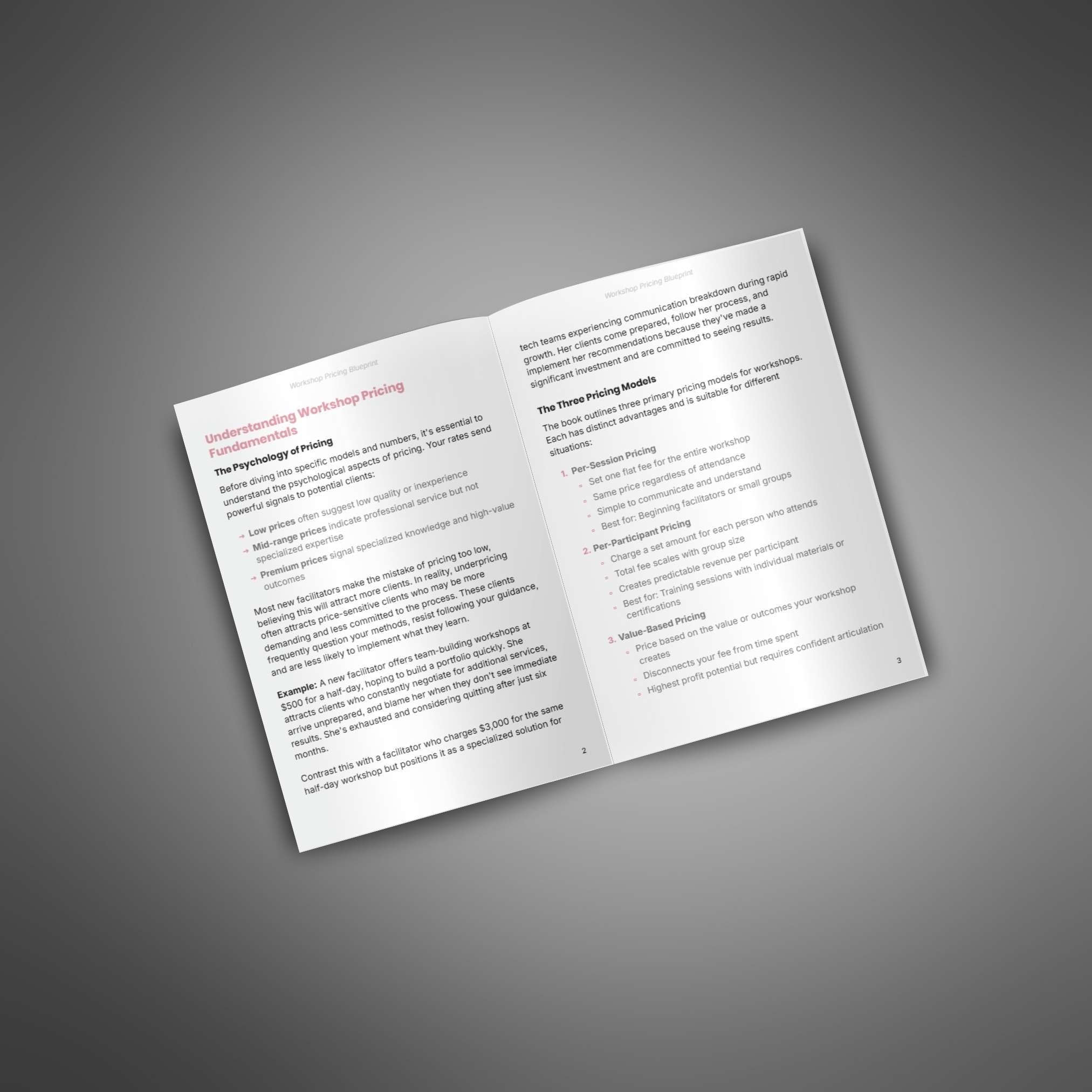 Workshop Pricing Blueprint